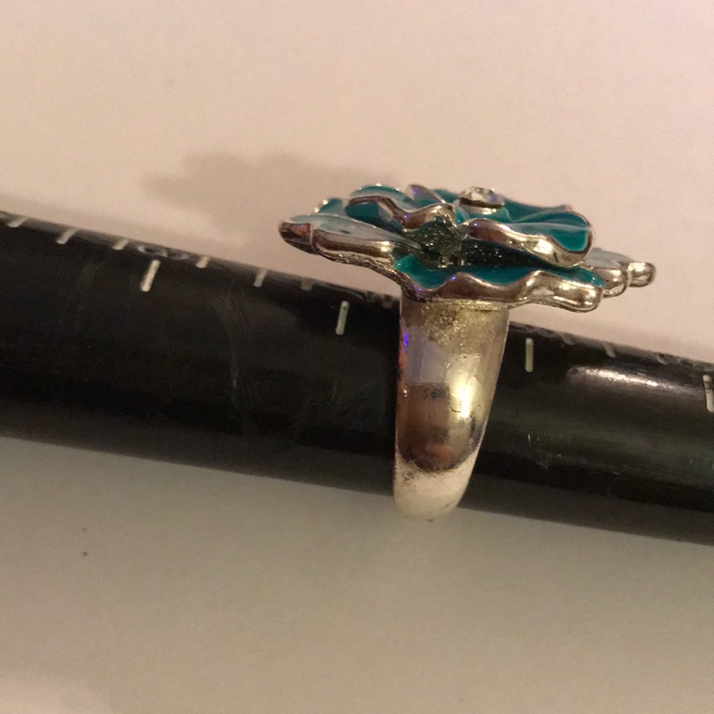 Enamel flower ring - Picture 4 of 4